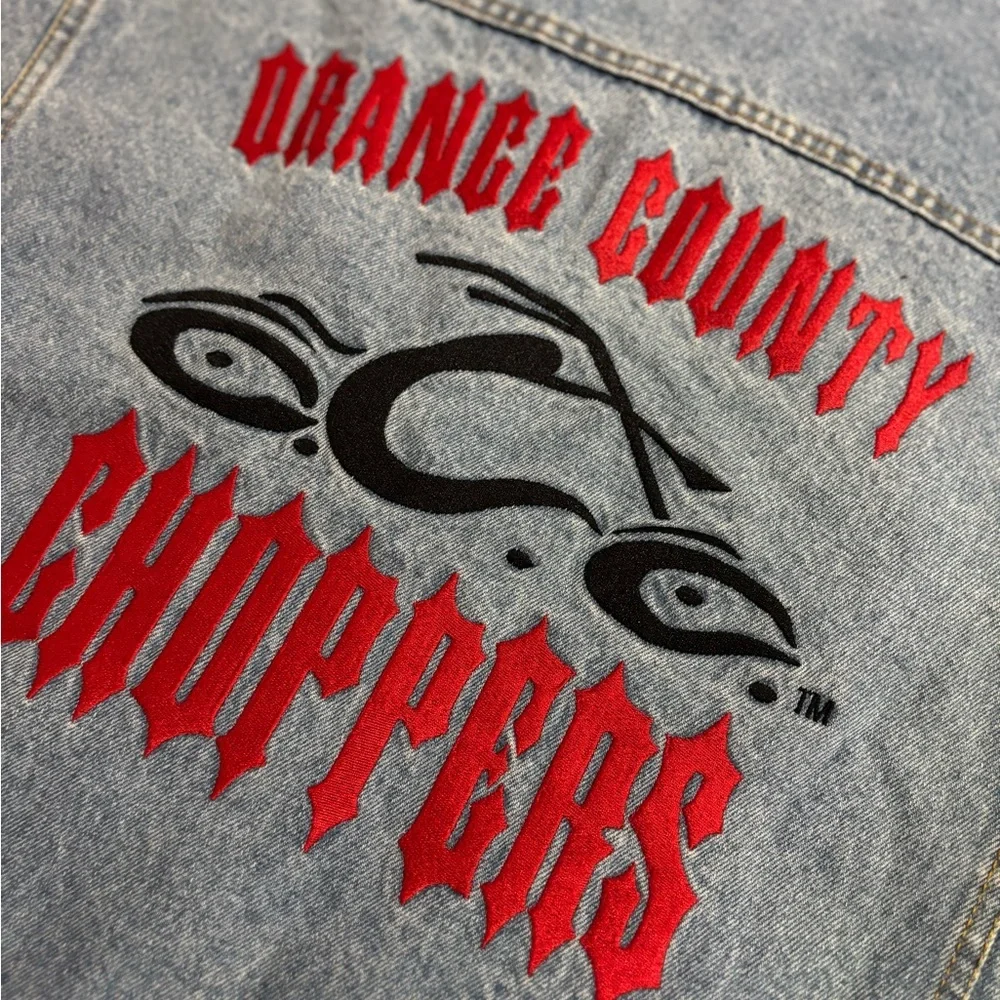 Orange County Choppers Denim Vest Cutoff — XL (Oversized) Vintage